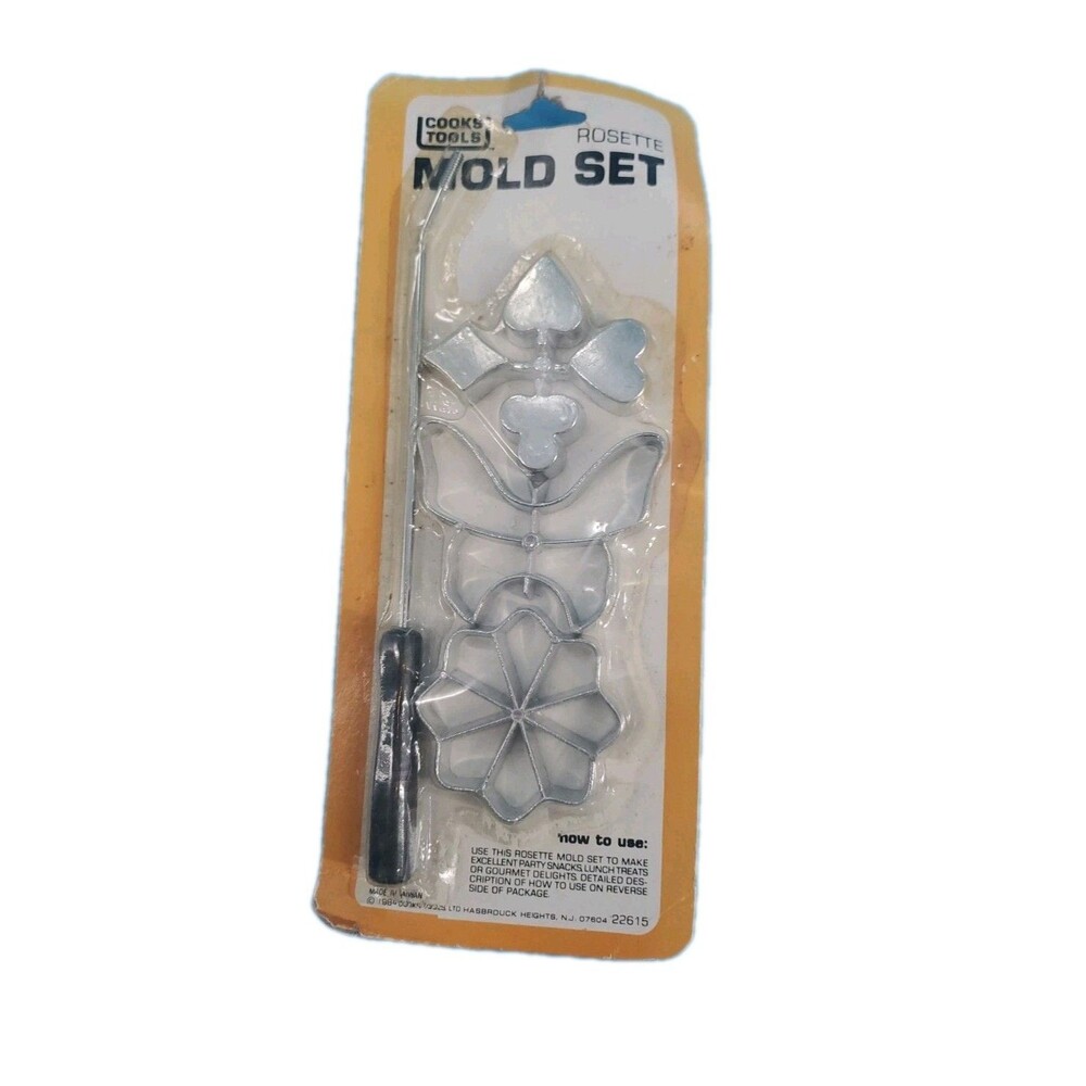 Vintage 1983 Rosette Baking Ware Mold Sets Patty Pastry Molders Tool